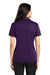 Port Authority L540 Womens Silk Touch Performance Moisture Wicking Short Sleeve Polo Shirt Bright Purple Model Back