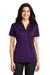 Port Authority L540 Womens Silk Touch Performance Moisture Wicking Short Sleeve Polo Shirt Bright Purple Model Front