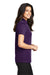 Port Authority L540 Womens Silk Touch Performance Moisture Wicking Short Sleeve Polo Shirt Bright Purple Model Side