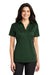 Port Authority L540 Womens Silk Touch Performance Moisture Wicking Short Sleeve Polo Shirt Dark Green Model Front