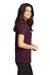 Port Authority L540 Womens Silk Touch Performance Moisture Wicking Short Sleeve Polo Shirt Maroon Model Side