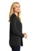 Port Authority L5430 Womens Concept Long Sleeve Cardigan Sweater Black Model Side