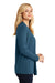 Port Authority L5430 Womens Concept Long Sleeve Cardigan Sweater Dusty Blue Model Side