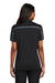 Port Authority L547 Womens Silk Touch Performance Moisture Wicking Short Sleeve Polo Shirt Black/Steel Grey Model Back