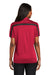 Port Authority L547 Womens Silk Touch Performance Moisture Wicking Short Sleeve Polo Shirt Red/Black Model Back