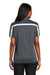 Port Authority L547 Womens Silk Touch Performance Moisture Wicking Short Sleeve Polo Shirt Steel Grey/White Model Back