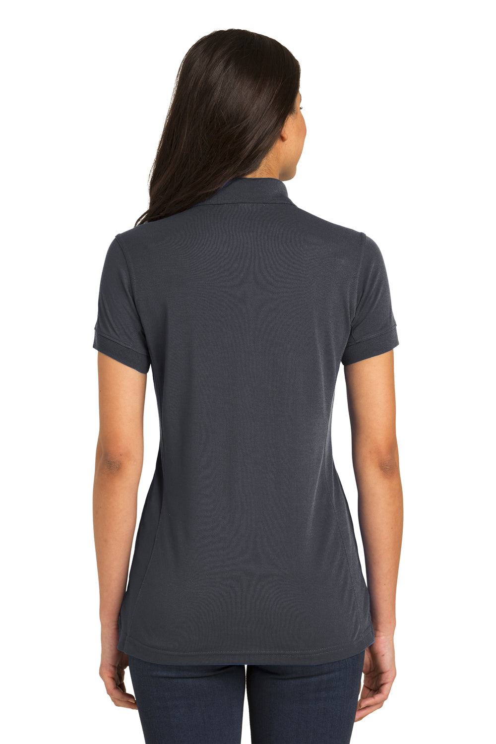 Port Authority L567 Womens 5-in-1 Performance Moisture Wicking Short Sleeve Polo Shirt Slate Grey Model Back