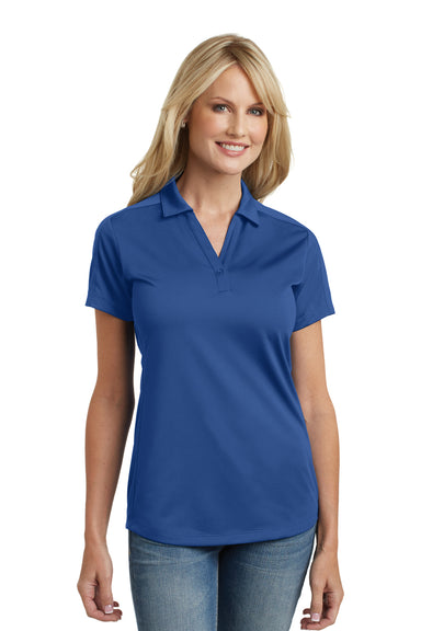 Port Authority L569 Womens Moisture Wicking Short Sleeve Polo Shirt True Blue Model Front