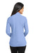 Port Authority L570 Womens Dimension Moisture Wicking Long Sleeve Button Down Shirt Dress Shirt Blue Model Back