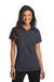 Port Authority L571 Womens Dimension Moisture Wicking Short Sleeve Polo Shirt Battleship Grey Model Front