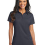 Port Authority Womens Dimension Moisture Wicking Short Sleeve Polo Shirt - Battleship Grey