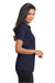 Port Authority L571 Womens Dimension Moisture Wicking Short Sleeve Polo Shirt Dark Navy Blue Model Side