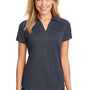 Port Authority Womens Digi Heather Performance Moisture Wicking Short Sleeve Polo Shirt - Dark Grey