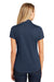 Port Authority L574 Womens Digi Heather Performance Moisture Wicking Short Sleeve Polo Shirt Dress Navy Blue Model Back