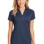 Port Authority Womens Digi Heather Performance Moisture Wicking Short Sleeve Polo Shirt - Dress Navy Blue