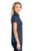 Port Authority L574 Womens Digi Heather Performance Moisture Wicking Short Sleeve Polo Shirt Dress Navy Blue Model Side