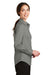 Port Authority L663 Womens SuperPro Wrinkle Resistant Long Sleeve Button Down Shirt Monument Grey Model Side