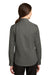 Port Authority L663 Womens SuperPro Wrinkle Resistant Long Sleeve Button Down Shirt Sterling Grey Model Back