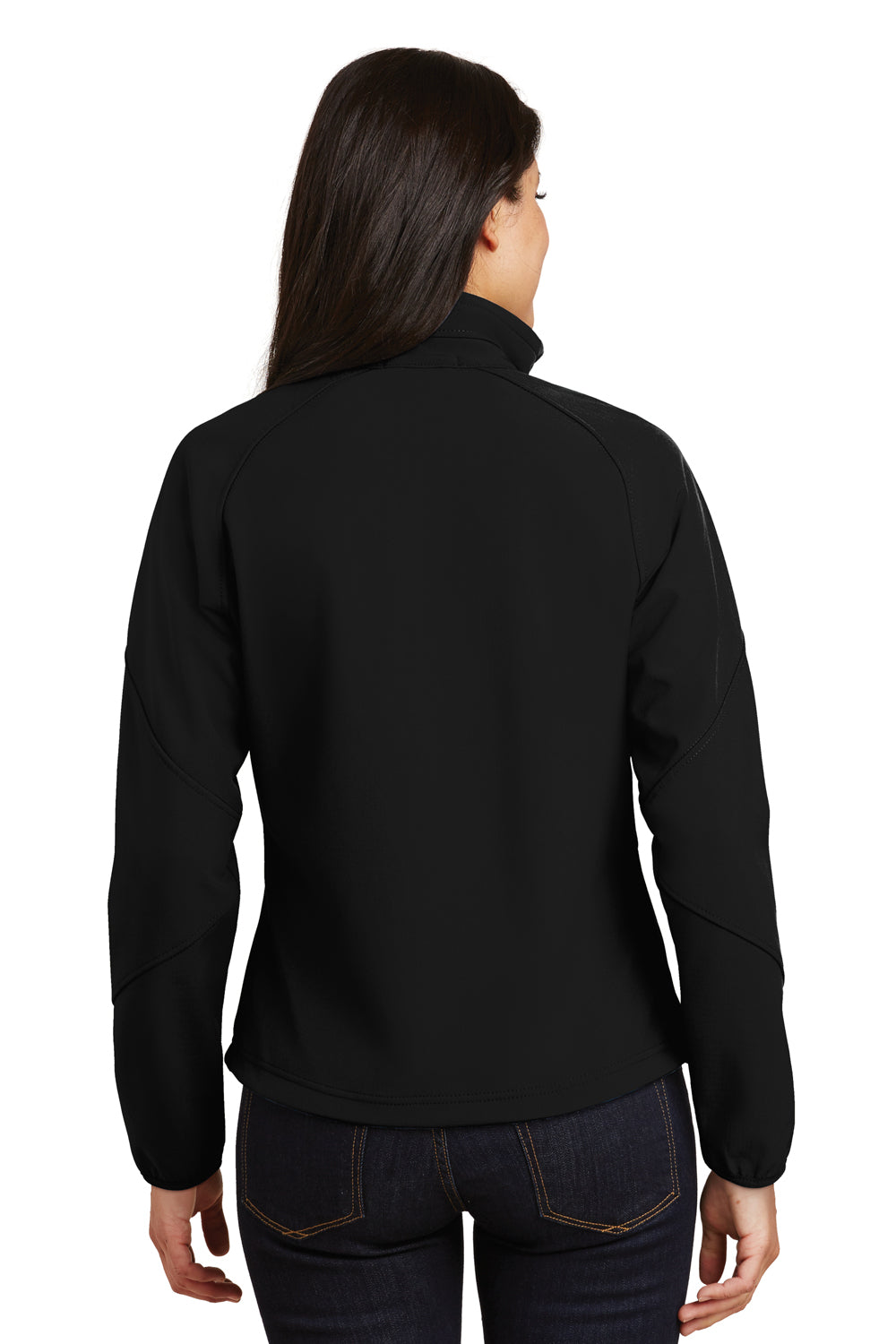 Port Authority L705 Womens Wind & Water Resistant Full Zip Jacket Black Model Back