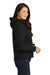 Port Authority L706 Womens Wind & Water Resistant Full Zip Hooded Jacket Black/Engine Red Model Side