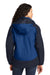 Port Authority L792 Womens Nootka Waterproof Full Zip Hooded Jacket Regatta Blue/Navy Blue Model Back