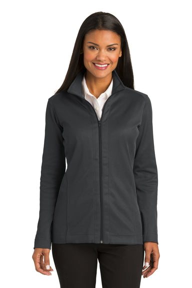 Port Authority L805 Womens Full Zip Jacket Iron Grey Model Front