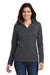 Port Authority L806 Womens Moisture Wicking 1/4 Zip Sweatshirt Battleship Grey Model Front