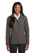 Port Authority L901 Womens Collective Wind & Water Resistant Full Zip Jacket Graphite Grey Model Front