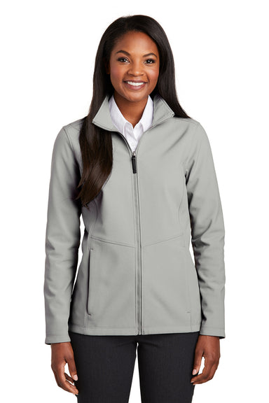 Port Authority L901 Womens Collective Wind & Water Resistant Full Zip Jacket Gusty Grey Model Front