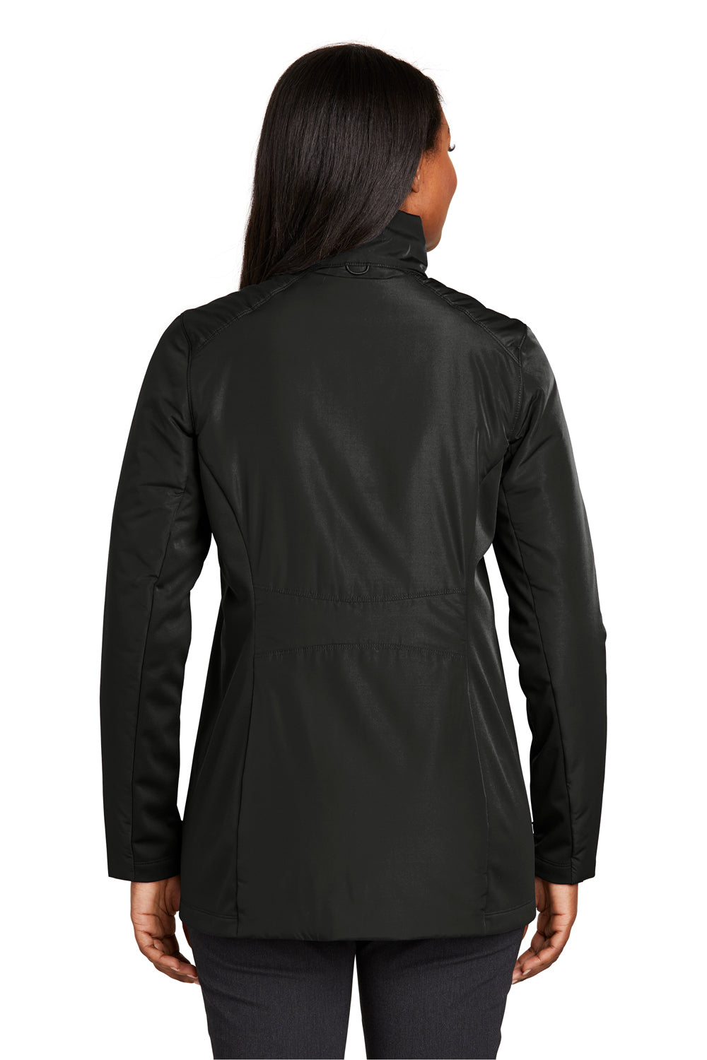 Port Authority L902 Womens Collective Wind & Water Resistant Full Zip Jacket Deep Black Model Back