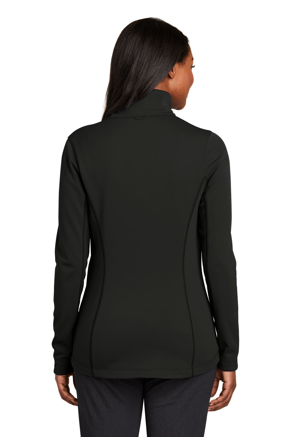 Port Authority L904 Womens Collective Full Zip Smooth Fleece Jacket Deep Black Model Back