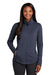 Port Authority L904 Womens Collective Full Zip Smooth Fleece Jacket River Navy Blue Model Front