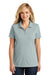 Port Authority LK110 Womens Dry Zone Moisture Wicking Short Sleeve Polo Shirt Gusty Grey Model Front