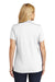 Port Authority LK110 Womens Dry Zone Moisture Wicking Short Sleeve Polo Shirt White Model Back