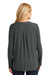 Port Authority LK5432 Womens Concept Jersey Long Sleeve Henley T-Shirt Smoke Grey Model Back