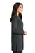 Port Authority LK5434 Womens Concept Long Sleeve Cardigan Sweater w/ Pockets Smoke Grey Model Side