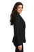 Port Authority LM2000 Womens Knit Button Down Blazer Black Model Side