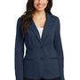 Port Authority Womens Knit Button Down Blazer - Deep Navy Blue