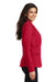 Port Authority LM2000 Womens Knit Button Down Blazer Rich Red Model Side