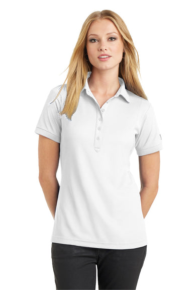 Ogio LOG101 Womens Jewel Moisture Wicking Short Sleeve Polo Shirt Bright White Model Front