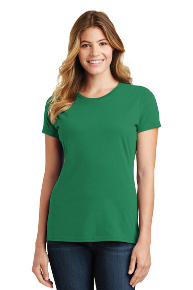 Port & Company LPC450 Womens Fan Favorite Short Sleeve Crewneck T-Shirt Athletic Kelly Green Model Front