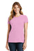 Port & Company LPC450 Womens Fan Favorite Short Sleeve Crewneck T-Shirt Candy Pink Model Front