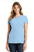 Port & Company LPC450 Womens Fan Favorite Short Sleeve Crewneck T-Shirt Light Blue Model Front