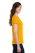 Port & Company LPC450V Womens Fan Favorite Short Sleeve V-Neck T-Shirt Bright Gold Model Side