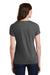 Port & Company LPC450V Womens Fan Favorite Short Sleeve V-Neck T-Shirt Heather Dark Grey Model Back