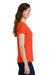 Port & Company LPC450V Womens Fan Favorite Short Sleeve V-Neck T-Shirt Orange Model Side