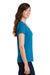 Port & Company LPC450V Womens Fan Favorite Short Sleeve V-Neck T-Shirt Sapphire Blue Model Side