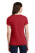 Port & Company LPC450V Womens Fan Favorite Short Sleeve V-Neck T-Shirt Team Cardinal Red Model Back