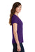 Port & Company LPC450V Womens Fan Favorite Short Sleeve V-Neck T-Shirt Team Purple Model Side