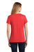 Port & Company LPC455V Womens Fan Favorite Short Sleeve V-Neck T-Shirt Heather Bright Red Model Back